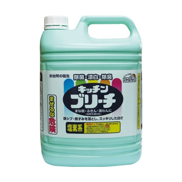 (まとめ) ミツエイ スマイルチョイス キッチンブリーチ 業務用 5kg 1本 (×10セット)