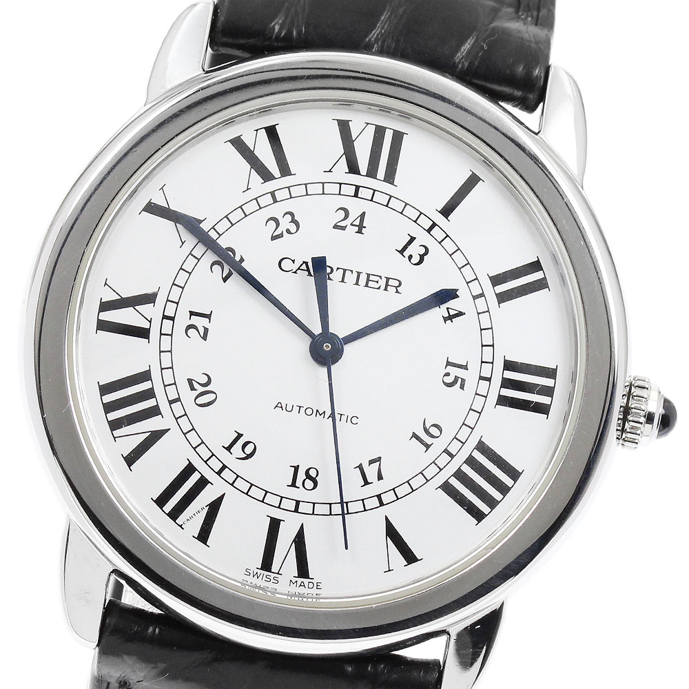 カルティエ CARTIER WSRN0013 ロンドソロ MM 自動巻き ボーイズ 良品 _849596【中古】
