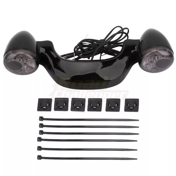 LEDモーターサイクルテールライト ブラック ブライト ハーレー ツーリング ストリート ロードグライド用 20102020