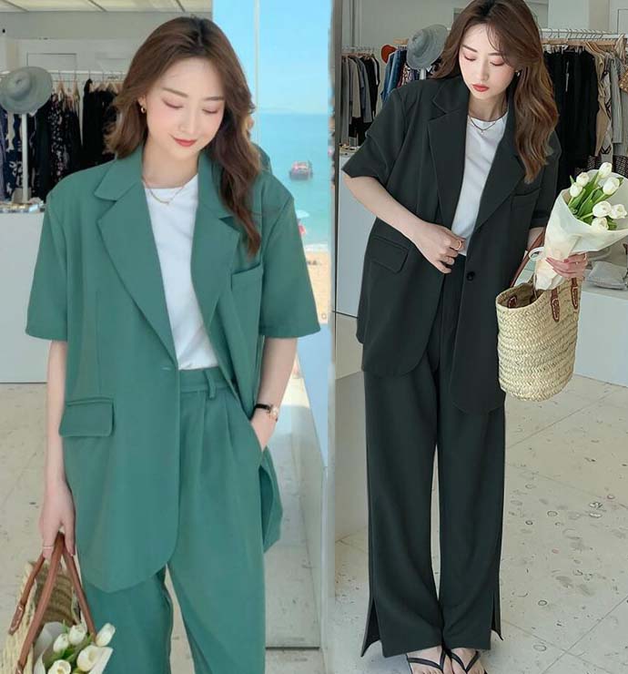 パンツスーツ 夏スーツ カジュアルスーツ 可愛い きれいめ 2点セット ジャケット+パンツ レディース フォーマル セットアップ ビジネススーツ ママスーツ セレモニースーツ 入園 入学 卒業 卒園式