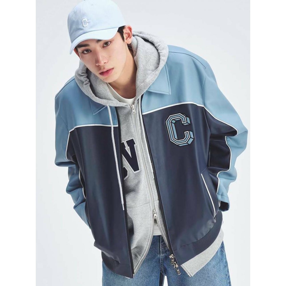 カバーナット 24SS C ロゴレーシングレザージャケットネイビー 41,981円