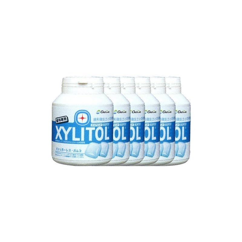 【3日以内発送】【オーラルケア】【歯科専用】キシリトールガム ボトルタイプ 90粒入り(153g)6個 クリアミント