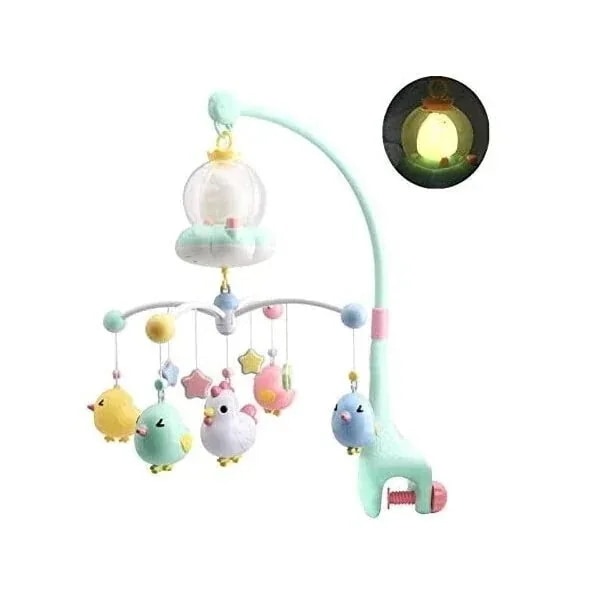 寝かしつけ用品 4モードあり360度回転ナイト ベビーベッドおもちゃ ベッドメリー 誕生694 プレゼント