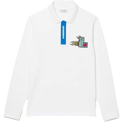 LACOSTE／コミックグラフィックエンブレム長袖ポロシャツ Qoo10] ラコステ コミックグラフィックエンブレム長袖ポロシ