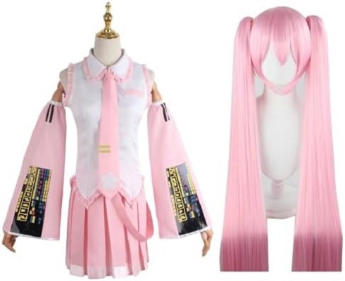 桜初音ミク miku 桜ミク コスプレ衣装 ウィッグ追加可 桜発少 コスチューム 仮装 制服 スカート 可愛い