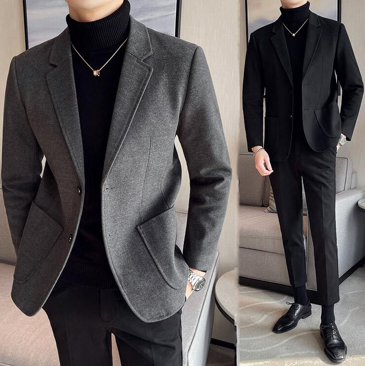 シングルスーツ 2点セット ジャケット+パンツ ビジネススーツ スリムスーツ 厚手 冬用 メンズスーツ 上下セット スーツ メンズ フォーマルスーツ 結婚式スーツ 披露宴 二次会 忘年会 パーティー