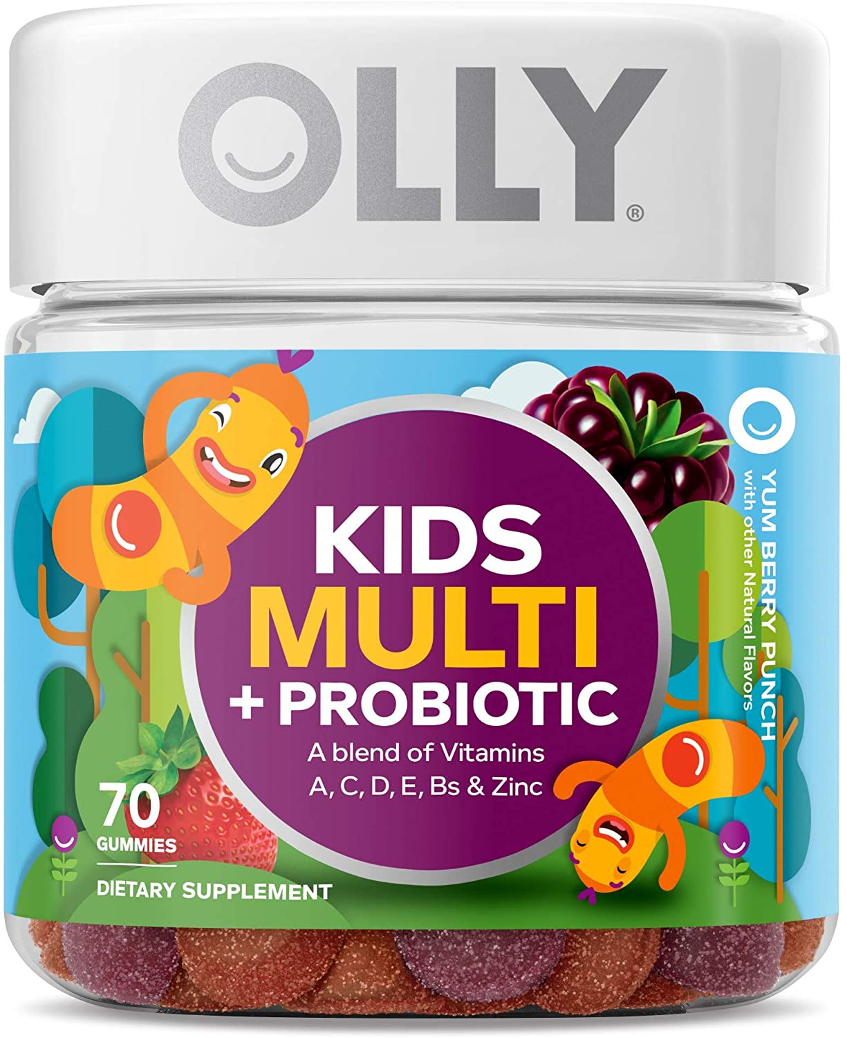 [アメリカ無料直送] [プレミアム商品][満足度上位]OLLY子ども用マルチ+プロバイオティックゼリ