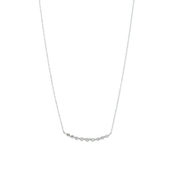 18金 ホワイトゴールド ダイヤモンド ネックレス 0.1ct DN11358BWG