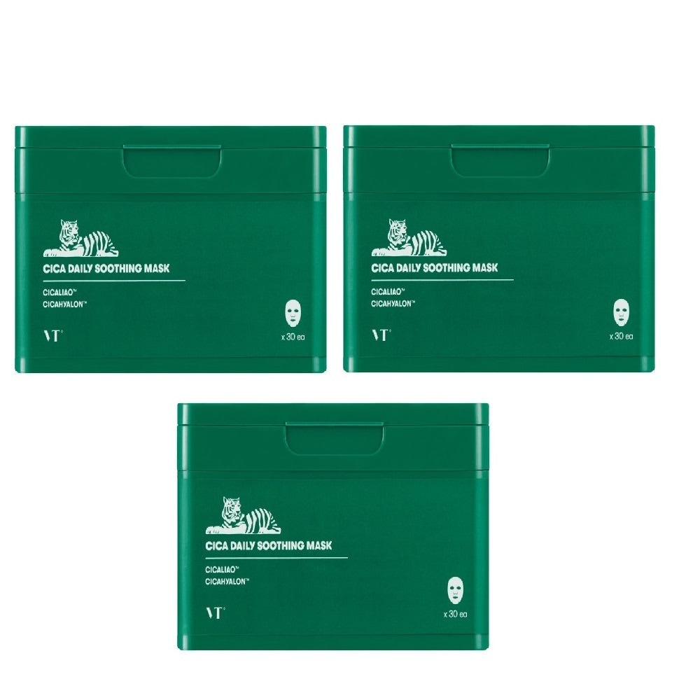 【正規品】 1+1+1 計3個 CICA デイリースージングマスク, 30枚 3個