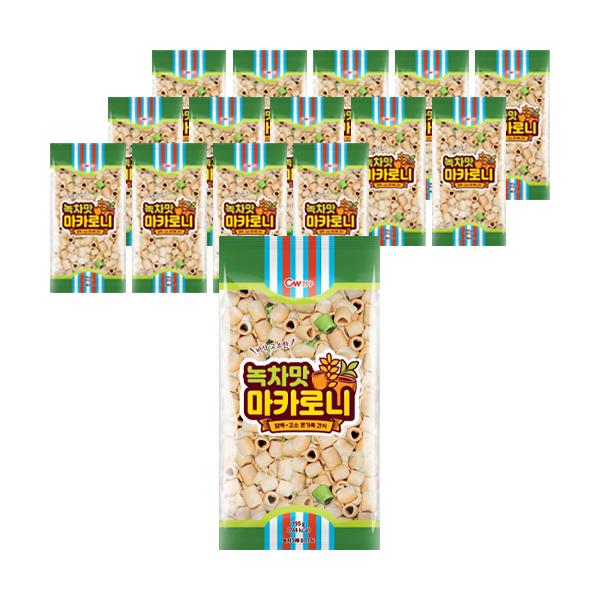 青牛抹茶味マカロニ菓子 청우 녹차맛 마카로니 과자
