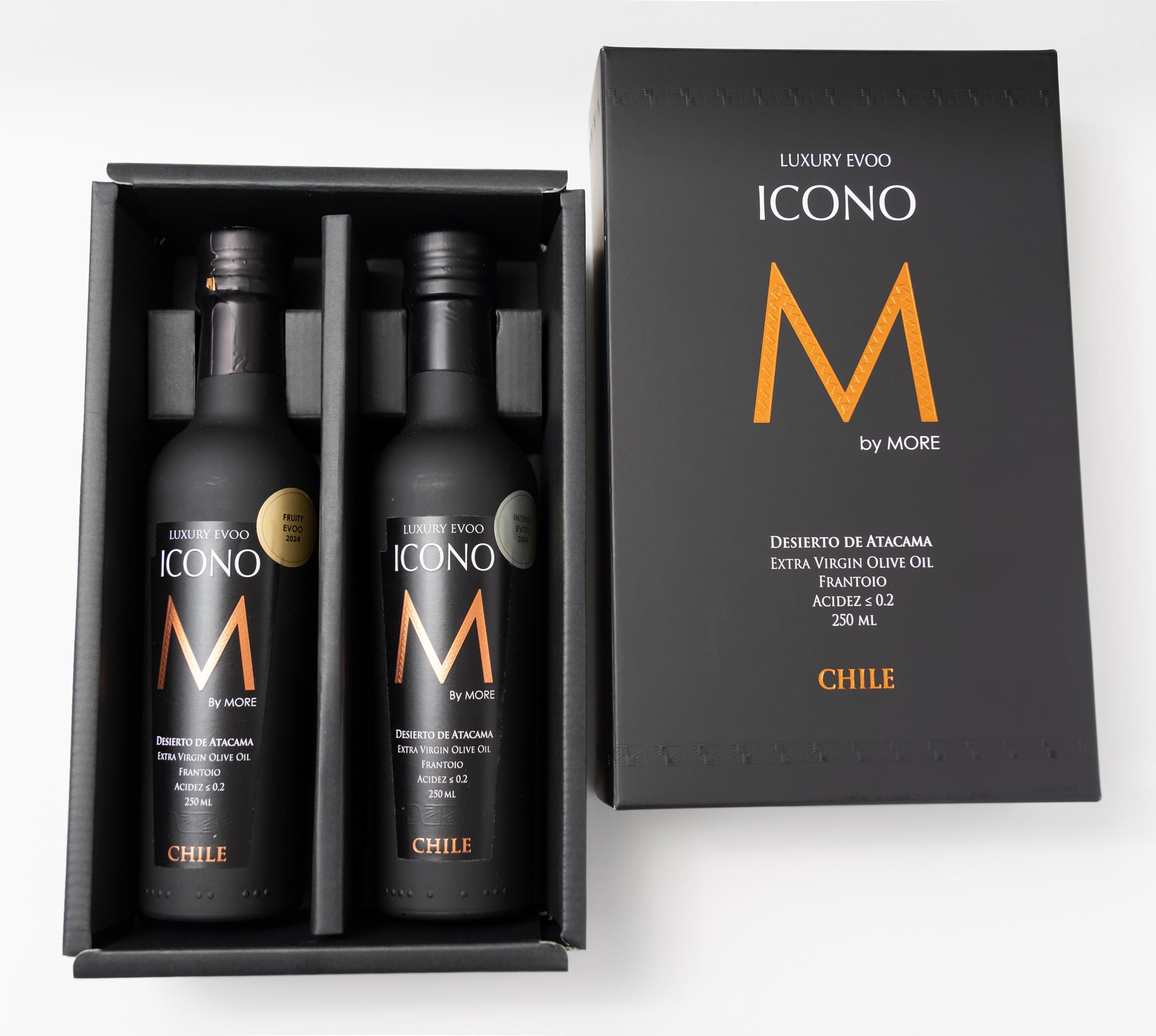 【FRUITY/SPICY】エキストラバージン オリーブオイル ICONO(アイコノ) 250ml 2本セット ギフトBOX入り