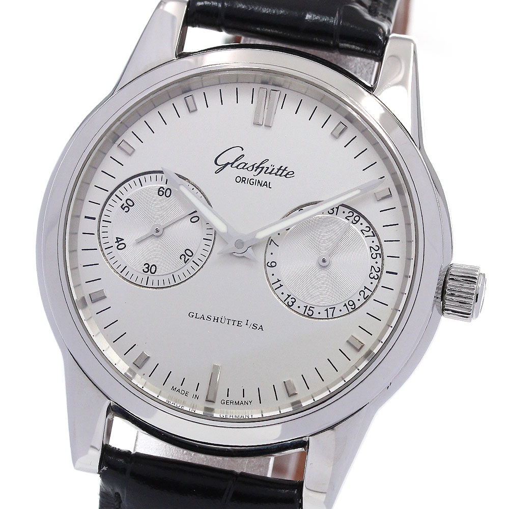 グラスヒュッテ・オリジナル GLASHUTTE ORIGINAL 1-39-58-02-02-04 セネタ ハンドデイト 自動巻き メンズ _849785【中古】