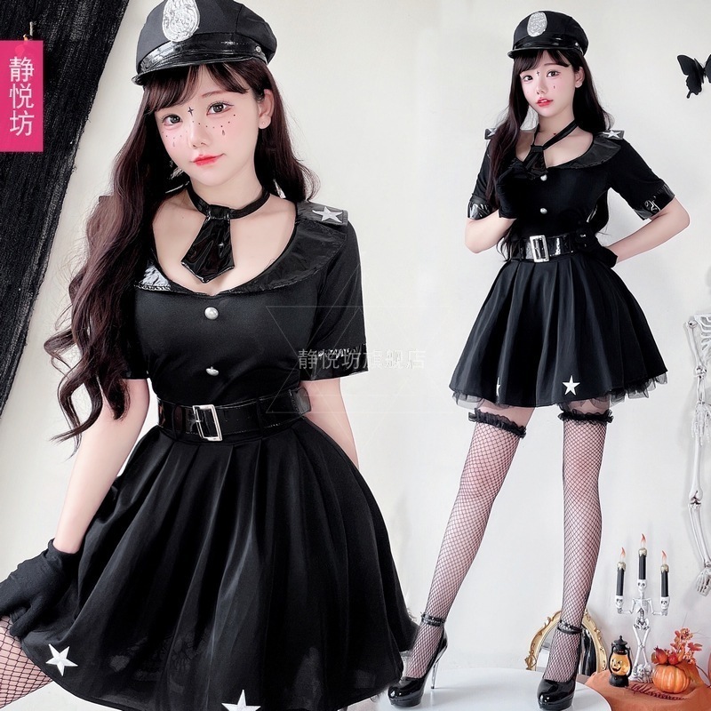 【即納】ハロウィーン衣装コスプレ女性警官制服クラブ空姉海軍制服警察ワンピース