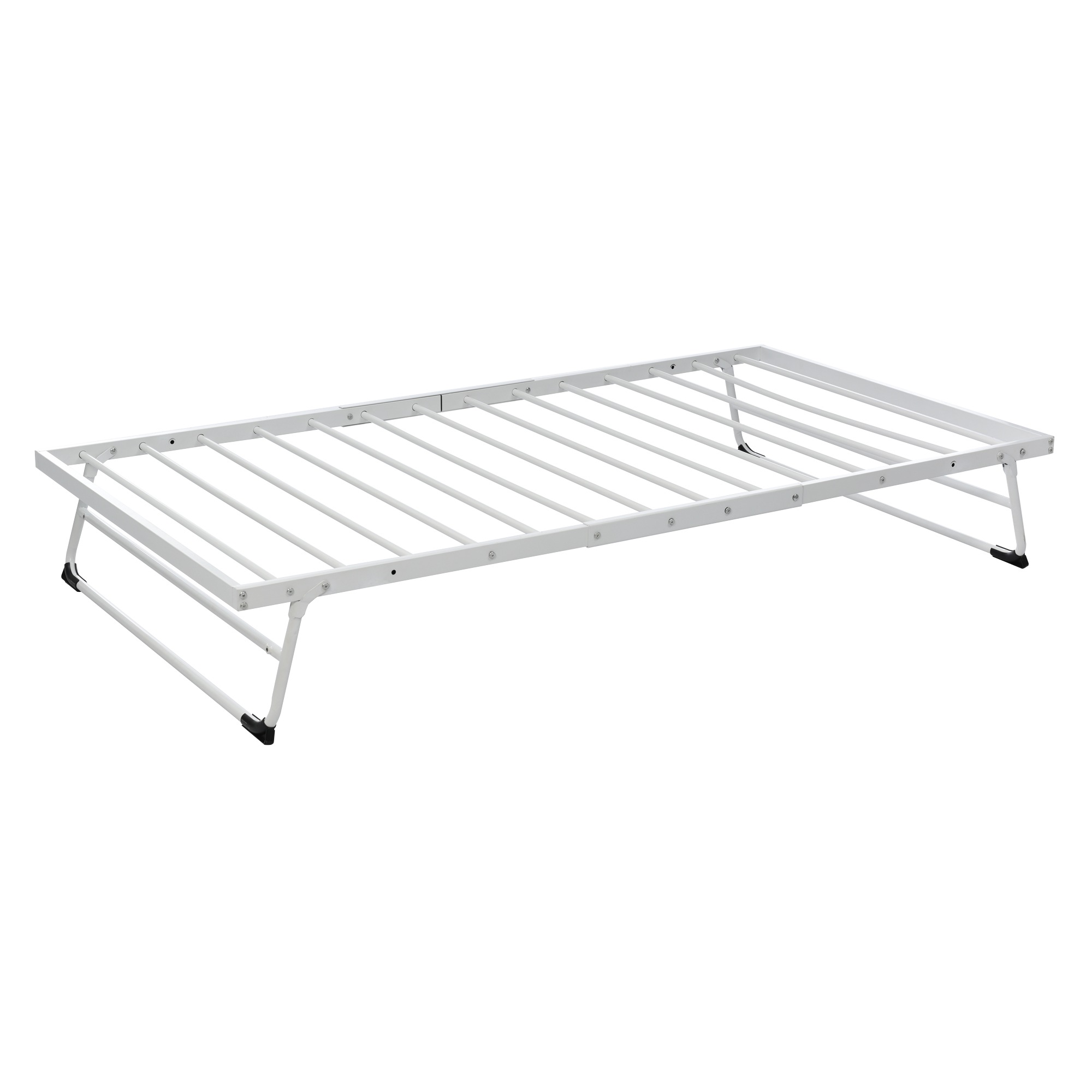 【国内出荷】【新作】【ホワイト】 パイプベッド 折りたたみベッド シングル 組立簡単 ベッド 下収納 シングルベッド 収納 耐荷重120kg ベッドフレーム コンパクト ベッド 折畳ベッド 省スペース