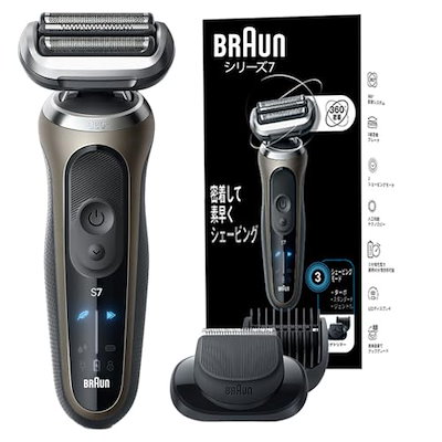 他サイト： ブラウン 電気シェーバー シリーズ7 電動 髭剃り メンズ 【Amazon.co.jp限定】 72-C1500s ヒゲトリマー チタニウムゴールドの商品画像