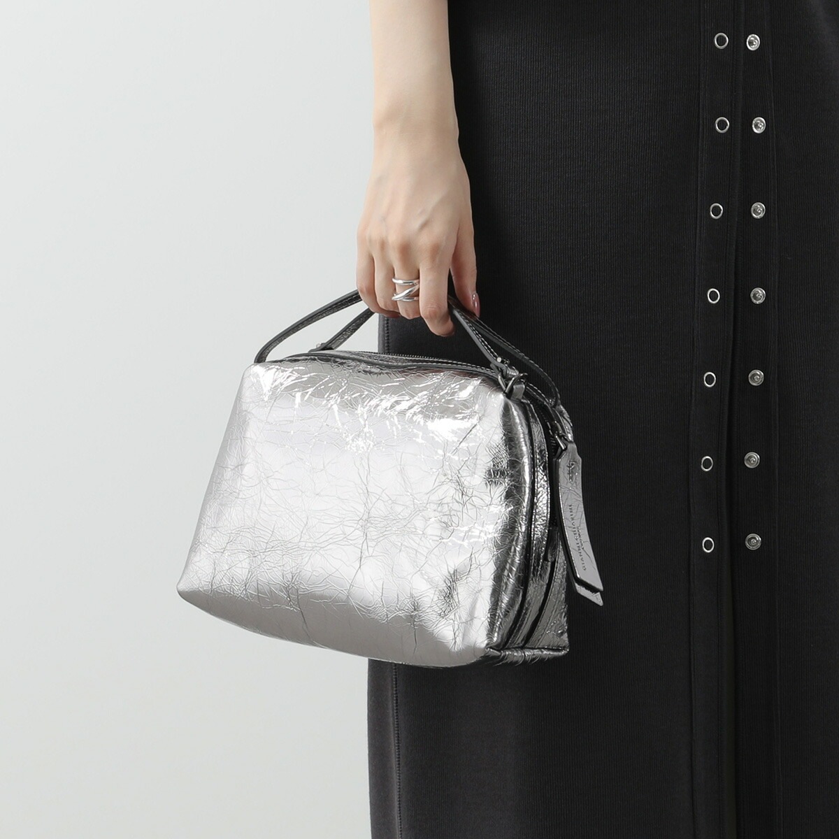 GIANNI CHIARINI ジャンニキアリーニ ハンドバッグ ALIFA M アリファ BS 8258 ARAMIS レディース レザー ショルダーバッグ 鞄 DARK-SILVER