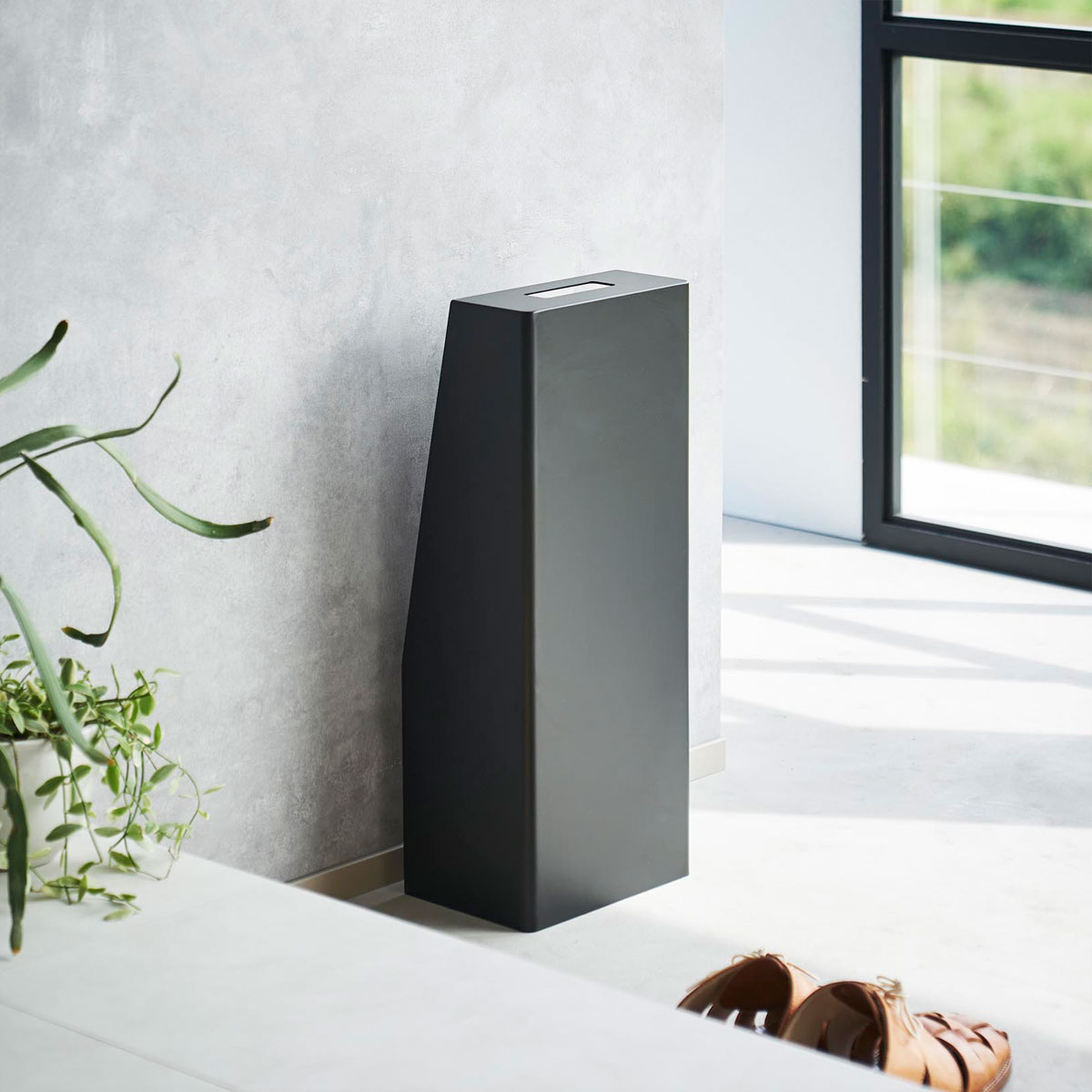 消火器カバー 山崎実業 tower タワー 消火器スタンド ブラック