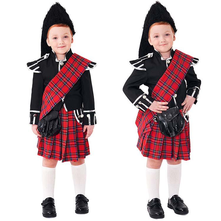 ハロウィン 全身 衣装 民族衣装 スコットランドに変身 男の子 女の子 コスチューム 仮装 ハロウィン衣装 ハロウィン 衣装 ハロウィーン用品 子供用 万聖節 キッズ Halloween コ