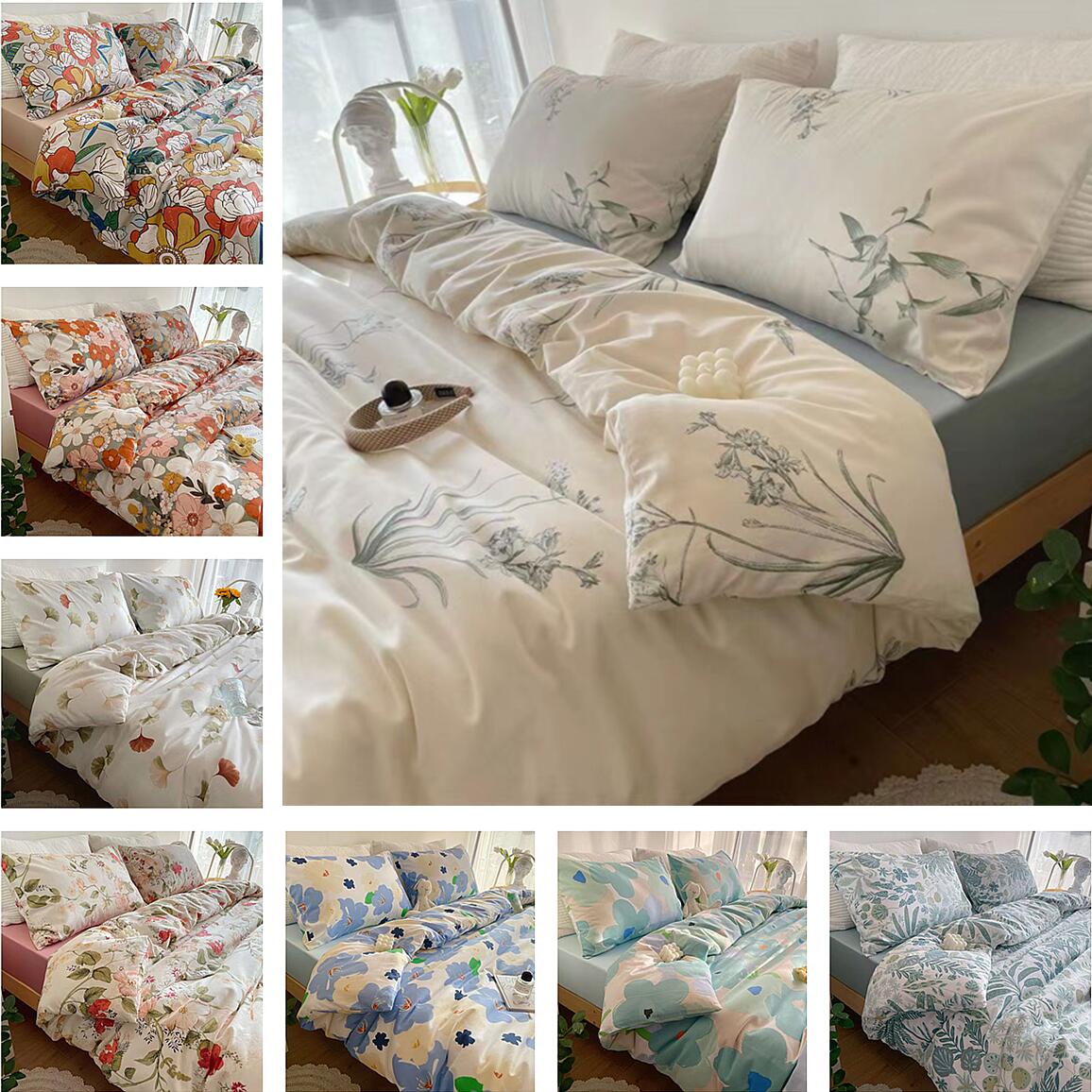 100%綿 韓国ファッション 布団カバー 掛け布団カバー 布団カバーセット 敷布団カバー 寝具カバーセット しまむら-布団カバー シングル 防臭 洗える 防ダニ