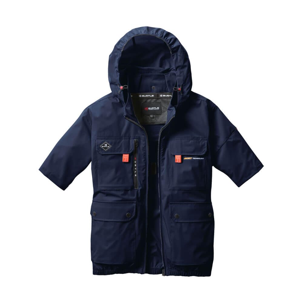 [BURTLE] [バートル] エアークラフト 半袖 ブルゾン (ファンなし) AC2036 AIRCRAFT L 3ネイビー