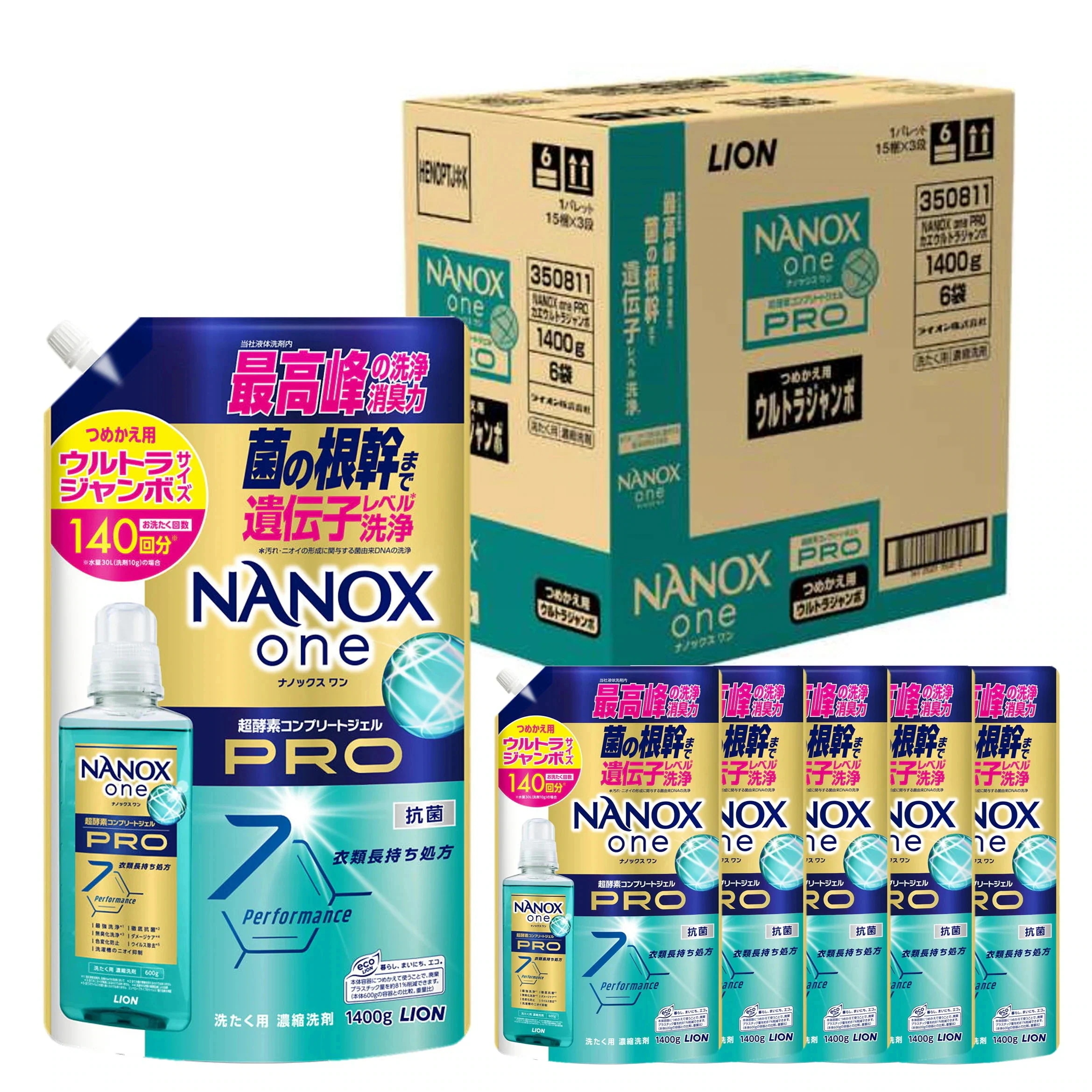 【1箱】NANOX one PRO 詰替用ウルトラジャンボ 1400g×6個セット