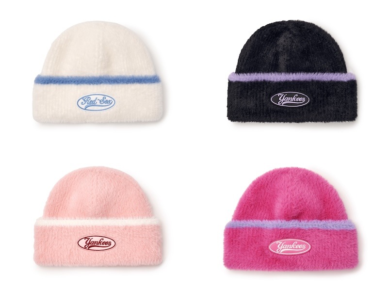 3ABNBM446韓国限定販売 冬の新商品 ファー ミッド ビニー ボストン レッドソックス