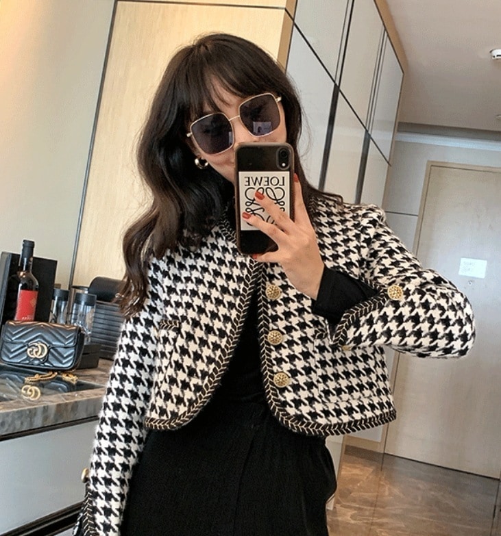 アウター デート モテアイテム ジャケット ミックスニット ざっくりニット ショート丈 長袖 ウール 可愛い きれいめ 上品 おしゃれ かっこいい 可愛い ラブリー キュート ガーリー クール