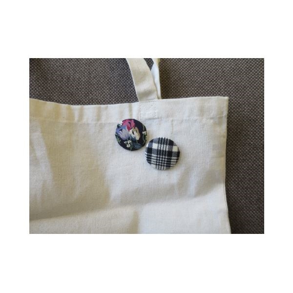 （まとめ）くるみボタン ブローチセット サークル40[x30セット]