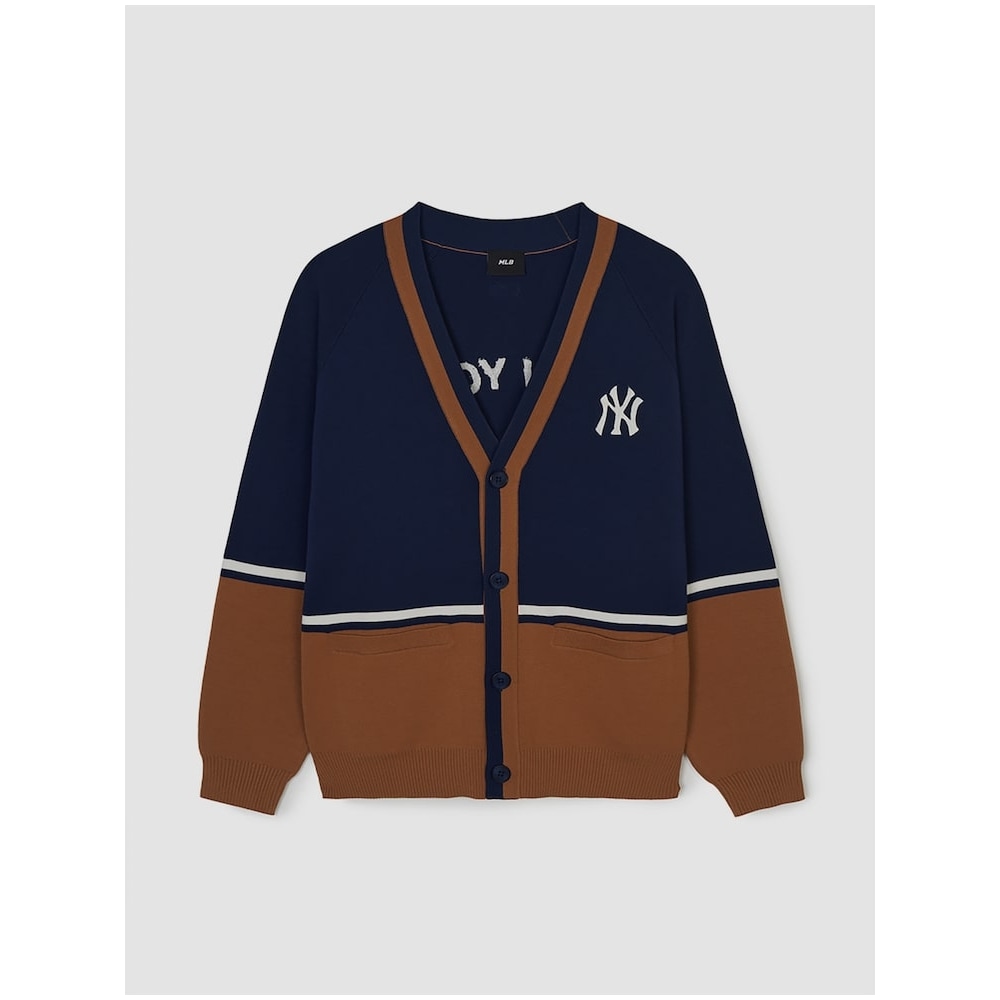 MLB バーシティカラーブロックボタンカーディガン NY (L.Navy) QHHC3AKCV0144-50NYL