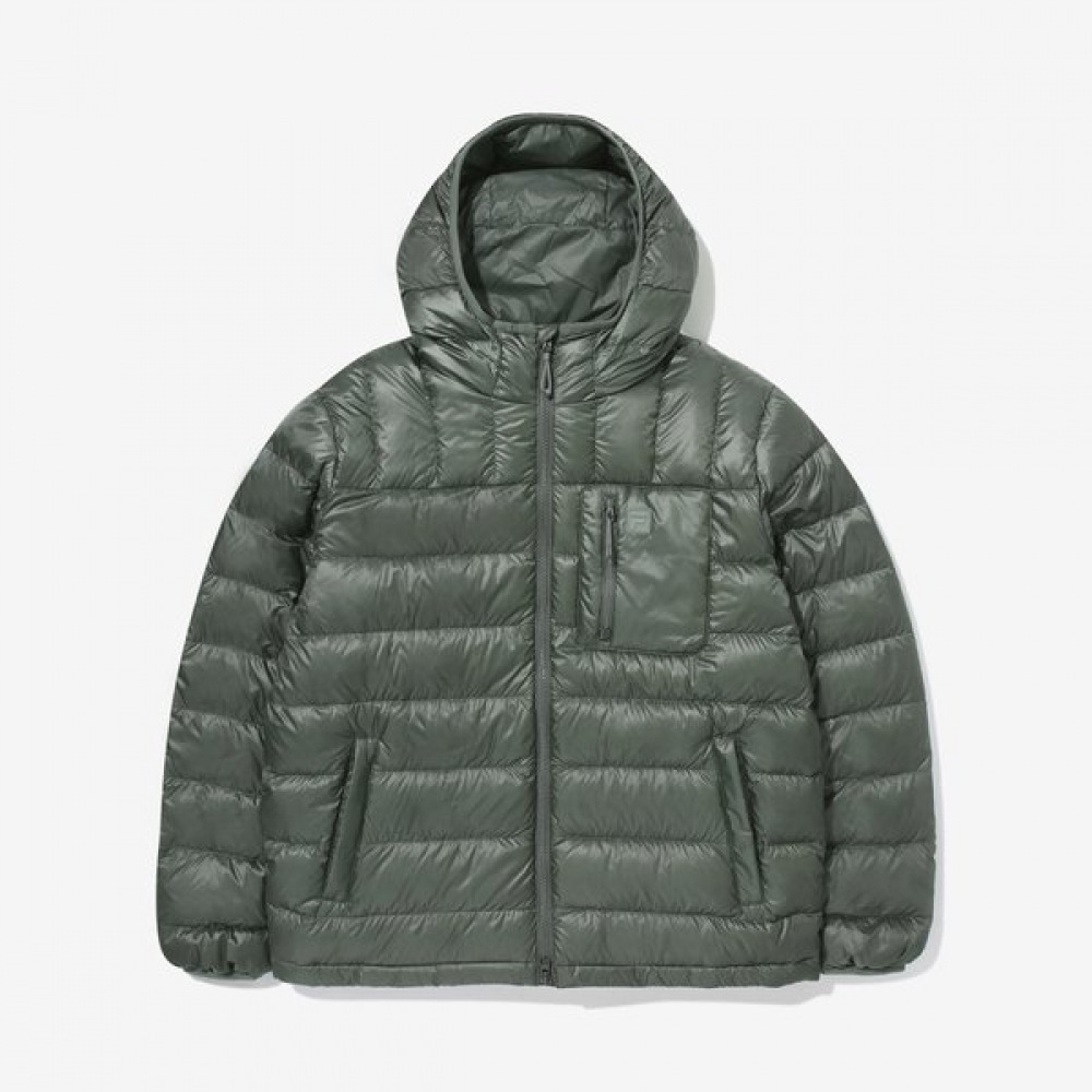 FILA 光沢リップストップ軽量フーディダウン
