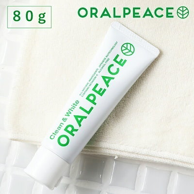 他サイト： オーラルピース クリーン&ホワイト 歯磨き&口腔ケアジェル 80g ORALPEACE ホワイトニング オーガニック 口臭 ジェル ヤニ ハミガキ 口腔ケア 洗浄 ネバつき 臭の商品画像
