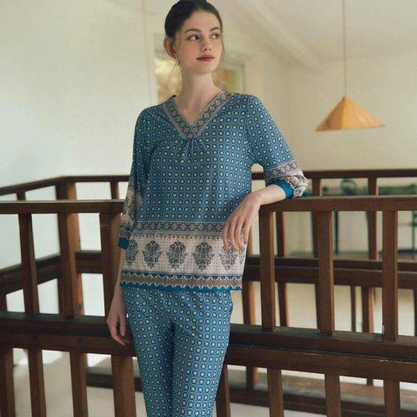 (正常)モダンなボーダー捺染女性トップス_K VEV3982W_T 8,265円