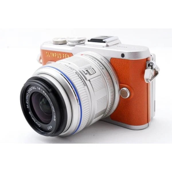【中古】オリンパス OLYMPUS E-PL8 ブラウン レンズセット 美品 新品 SDカード付