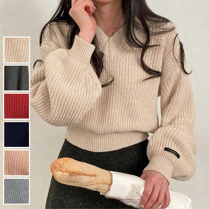 トップス ニット セーター プルオーバー レディース エレガント 大人 可愛い きれいめ カジュアル フェミニン 長袖 無地 Vネック シンプル ピンク ブルー 青 レッド 赤 グレー ブラック 黒 5,005円