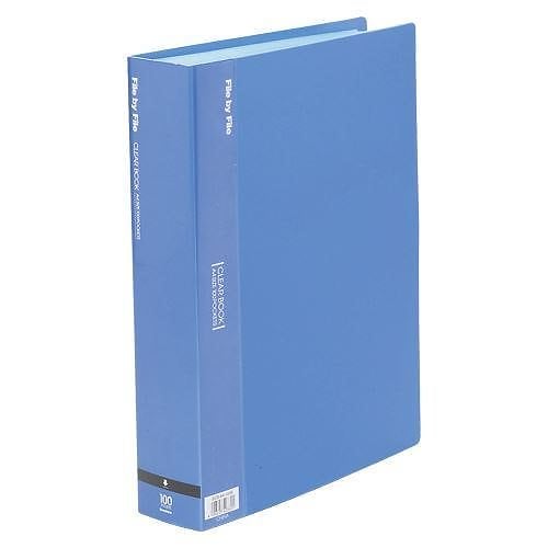 （まとめ買い）ビュートン クリヤーブックA4判縦型（100ポケット BCB-A4-100B 00015585 [x3]
