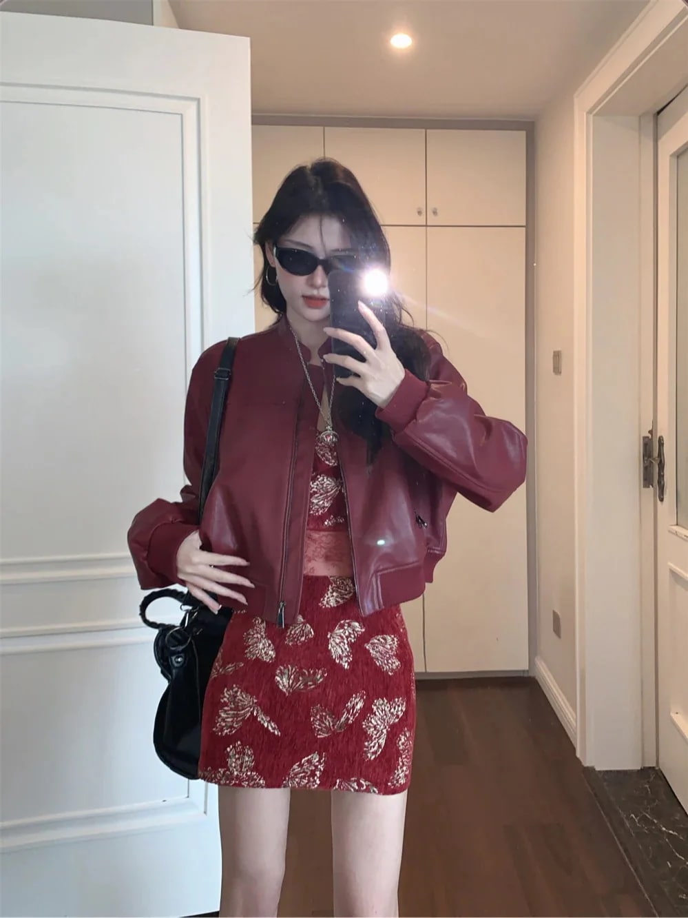 【急速出荷!】24 長袖 ジャケット ック 防寒 かわいい韓国トップス アウター 羽織り合成レディースフェイクコーデカジュアルシルエットゆったりファッション系サイズ 女っぽきれいめ大人裏丈黑