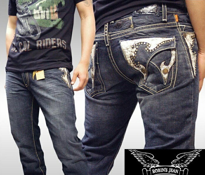 ロビンズジーン メンズ デニム ストレート パンツ ROBIN S JEAN DOUBLE FLAP ARABESQUE DARK 145 safari サファリ LEON レオン オーシャンズ 掲載