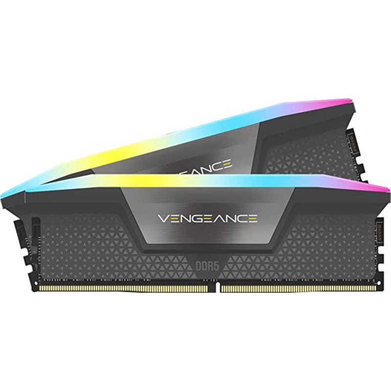 コルセア　CORSAIR　増設用メモリ VENGEANCE RGB（5200MT/s C40) クールグレー[DIMM DDR5 /32GB /2枚]　CMH64GX5M2B5200Z40K
