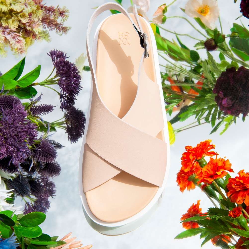 Office Sandals Leather Ivory 550#