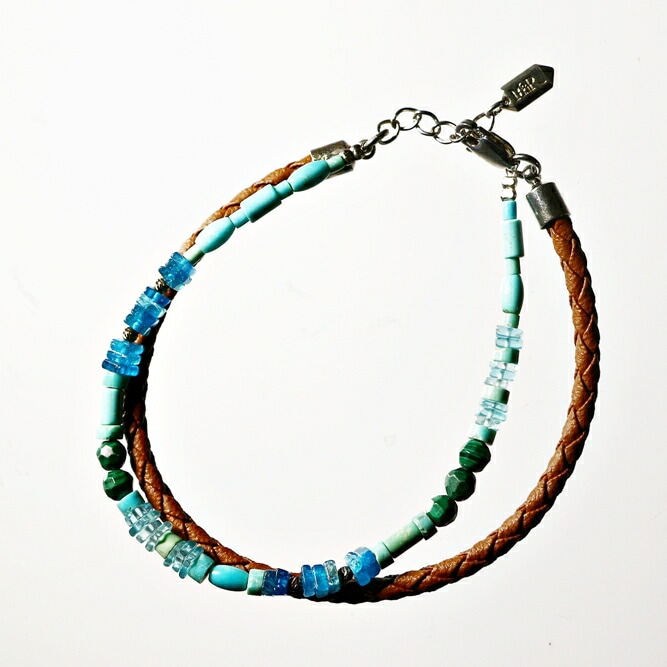 ブレスレット 天然石 ターコイズ アパタイト ブルー ハンドメイド 日本製 パワーストーン シルバー925 ビーズ 天然石 MADE IN JAPAN M&R エムアンドアール 送料無料