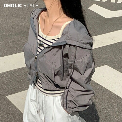 ルーズナイロンフードジャンパー・p573856