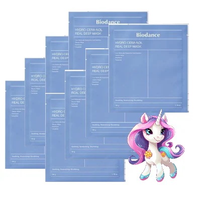 ハイドロセラノールリアルディープマスク（8枚入）（鎮静/保湿/クーリング/スリーピングパック/ハイドロゲルマスク）