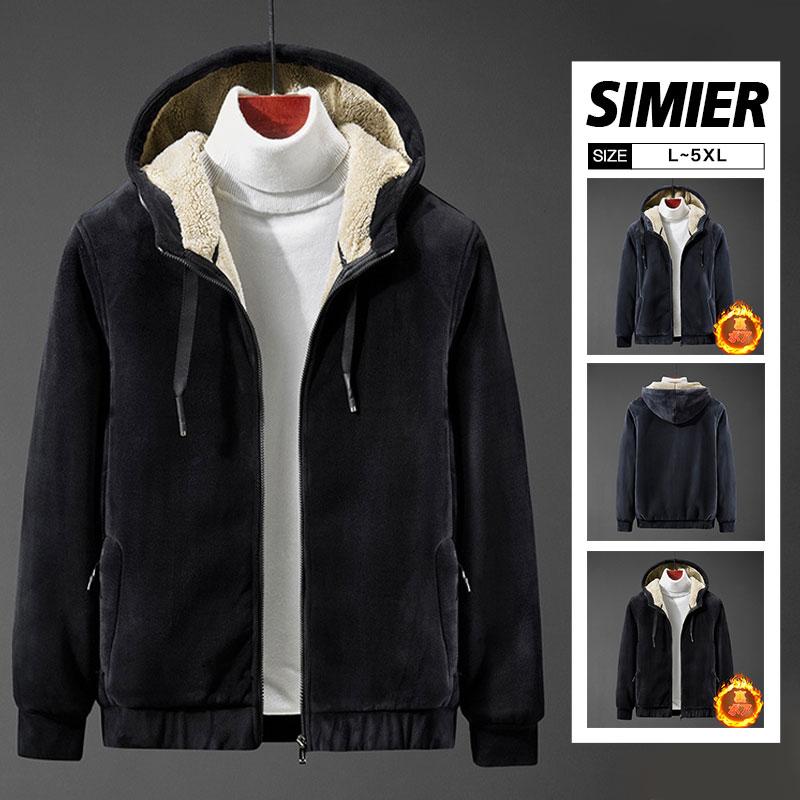 ゆったり 裏起毛 裏ボア スポーツ ジップアップパーカー ジャケット フード付き ポケット付き 冬 厚手 前開き メンズ 長袖 ブルゾン パーカー 秋服パーカー・トレーナー