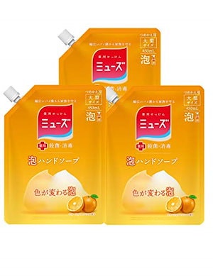 【医薬部外品】ハンドソープ 泡 詰め替え ミューズ フルーティーフレッシュ 450ml 3個 殺菌 消毒 除菌