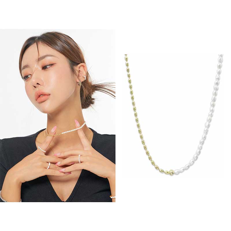 ピノ ベゼル テニスネックレス（ゴールド/シルバー）/韓国ファッション/韓国ファッションスタイル/韓国ストリートファッション/SNSで人気/韓国の人気ブランド