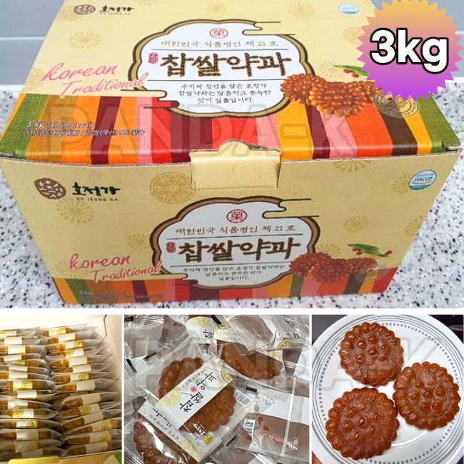 もち米薬科3kg x 1個 韓国 伝統菓子 薬菓 もち米 薬菓 韓国 お菓子 大容量 業務用 薬菓 韓国 伝統 スイーツ 黒糖風味 お菓子 しっとり 食感 菓子 韓国 人気 伝統菓子