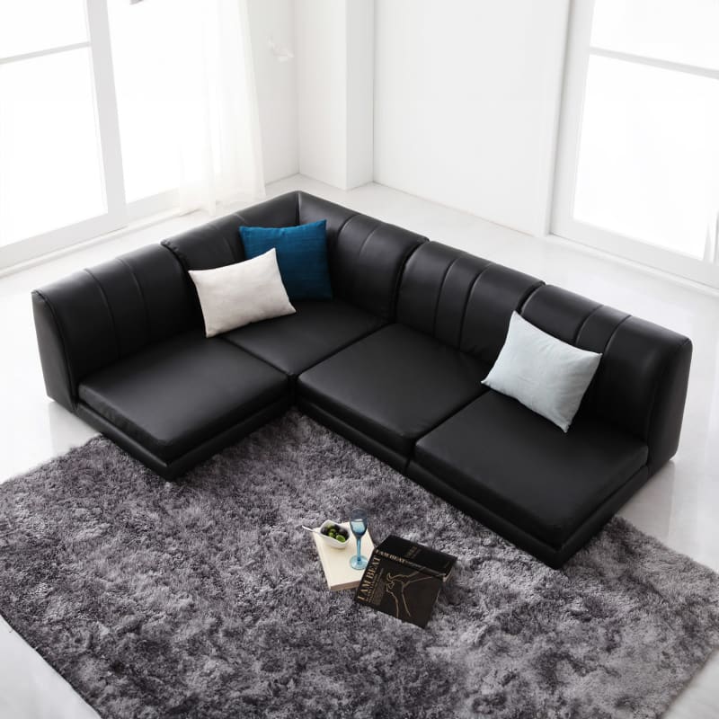 PVCレザー ローソファー 2人掛け 3人掛け コーナーセット 自由なレイアウトが可能 ローソファ IWSOFA