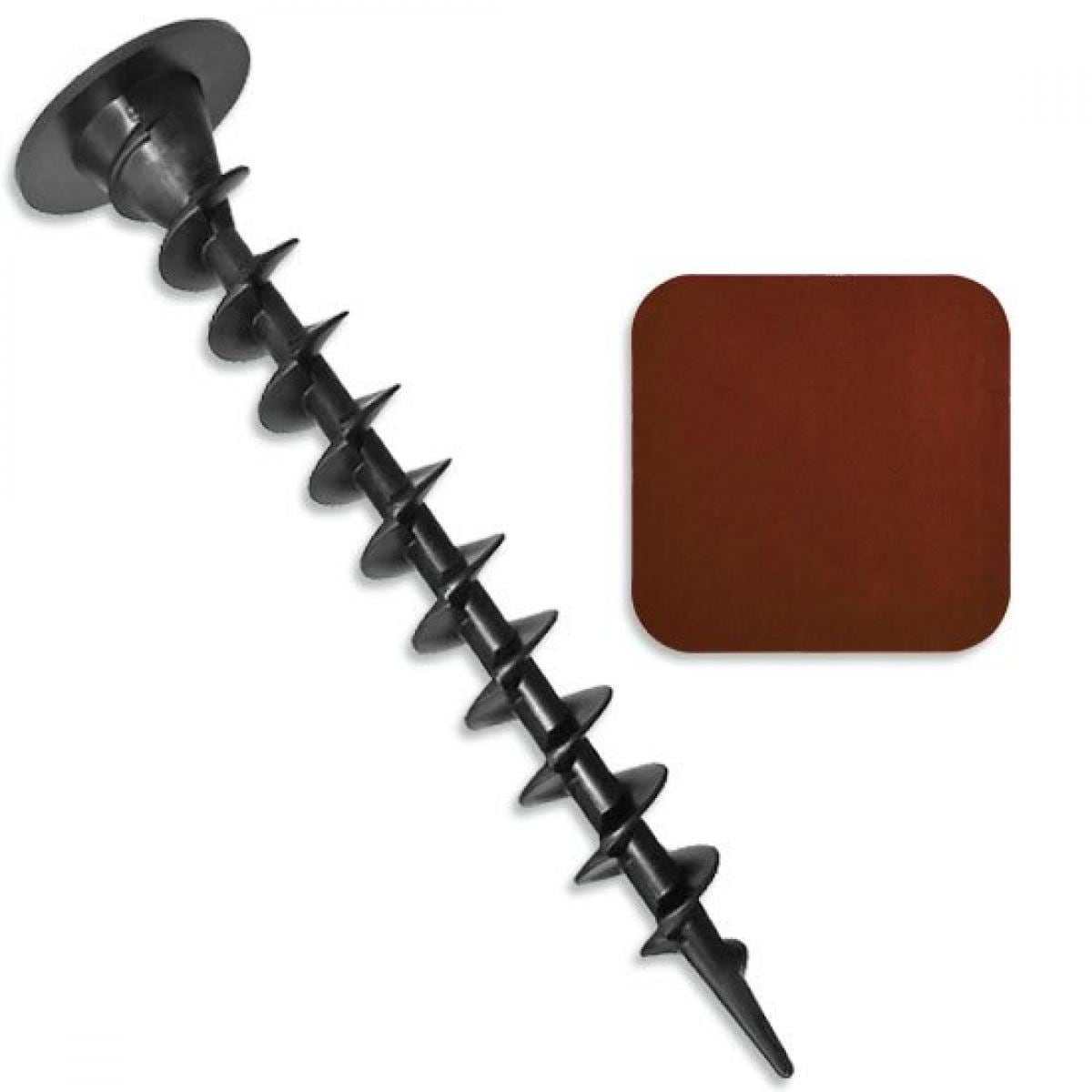 グリーンフィールド ガンコピン 250mm 50本 防草パッチ ブラウン角 50枚 P-GA250-XTP 防草シート 固定