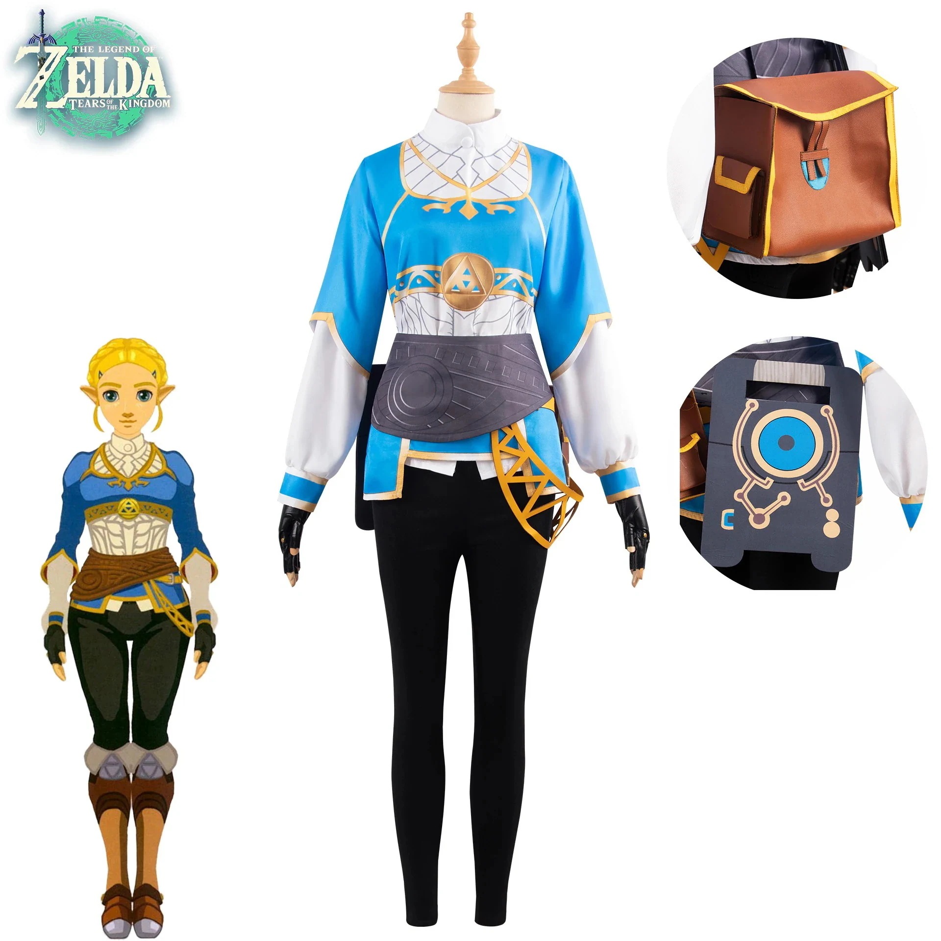 ゼルダの伝説 キングダム ティアリンク ゼルダ姫コスチューム ハロウィンパフォーマンスコスチューム