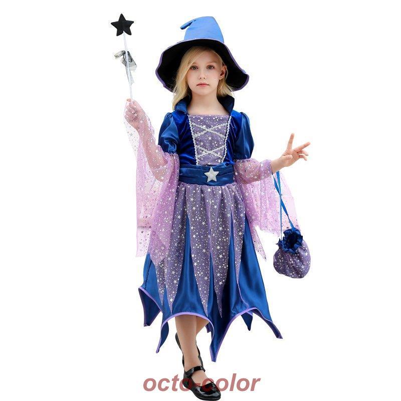 【万聖節セール】コスプレ ハロウィン衣装 HALLOWEEN 2025 魔女 子供 女子 キッズ 可愛い魔女 魔法使い コスチューム 安い 女 女性 子ども服 おすすめ